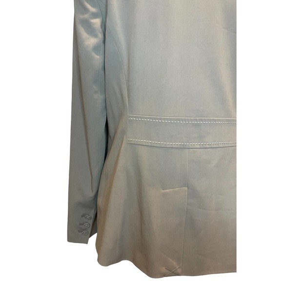 CABI Tan Single Button Collared Career Classic Boss Babe Blazer Jacket Women 8 - Picture 5 of 14